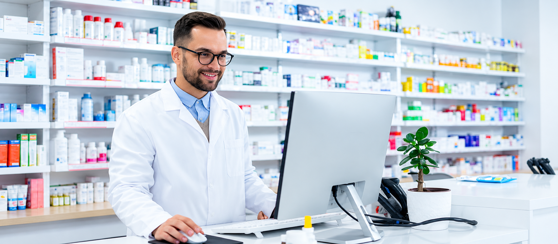 Pharmacist at work